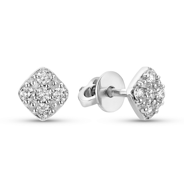 Золотые серьги пусеты с бриллиантами (арт. Т011506020б) – изображение 1