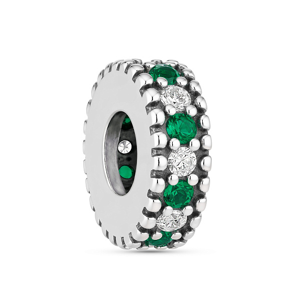 Серебряный шарм с альпинитами (арт. 7903/4518аз) – изображение 1