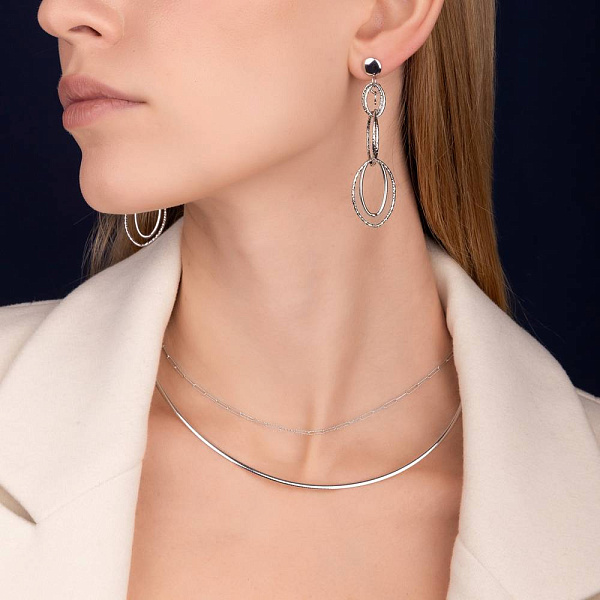 Кольє Francelli з білого золота (арт. 352529б) – зображення 3