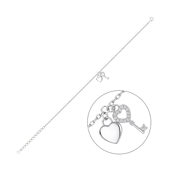 Серебряный браслет с фианитами (арт. 7509/5290) – изображение 1