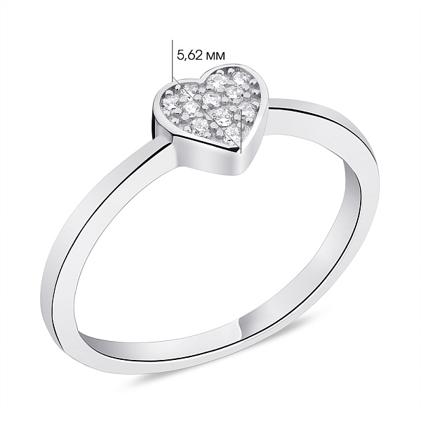 Срібна каблучка з розсипом фіанітів (арт. 7501/2633) – зображення 2