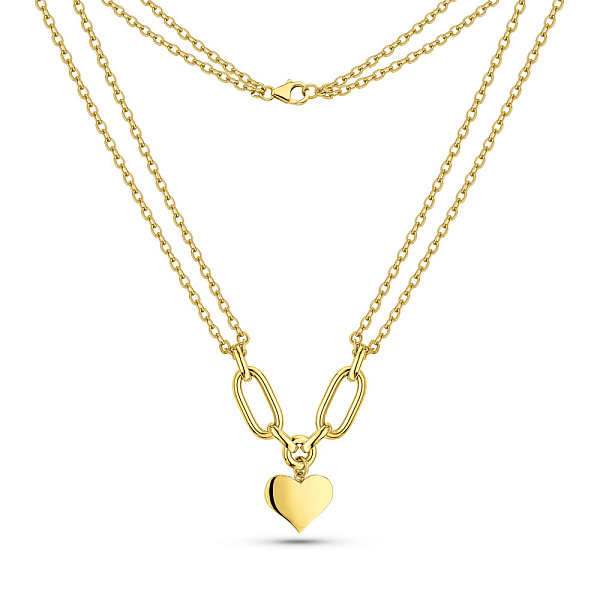 Золотое колье Сердце (арт. 352839ж) – изображение 2