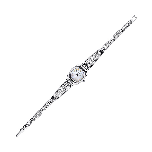 Серебряные часы с фианитами (арт. 7926/7100006/1) – изображение 1