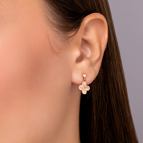 Золотые серьги с подвесками (арт. 1092041) – изображение 2