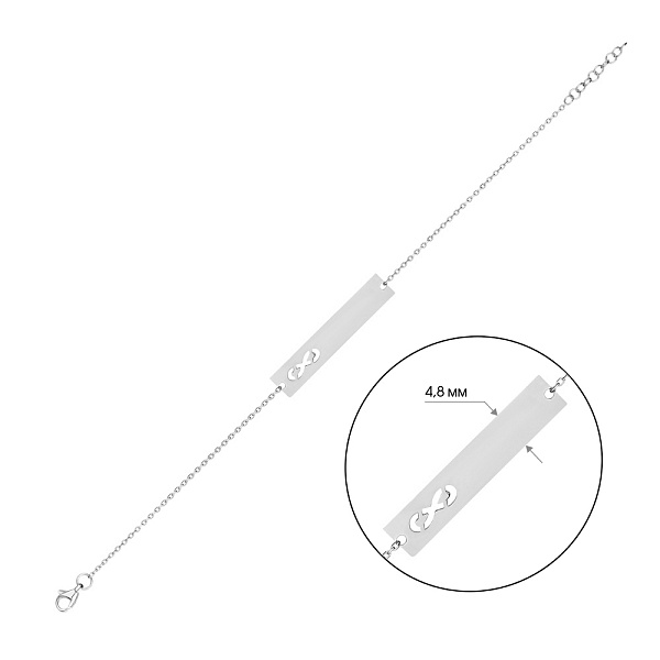 Браслет из белого золота «Бесконечность» (арт. 324032б) – изображение 2