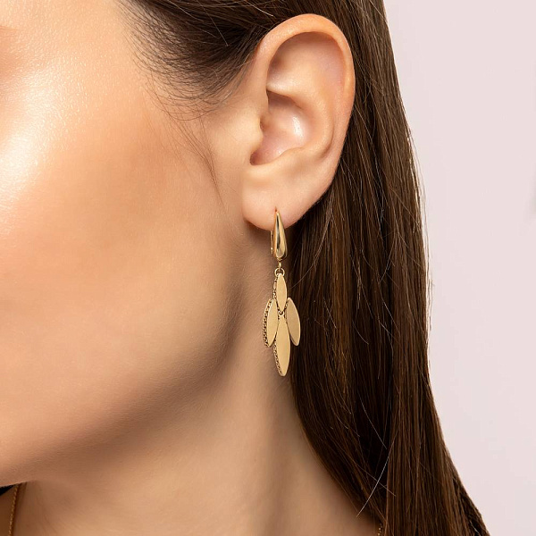 Длинные золотые серьги Francelli (арт. 1091656ж) – изображение 2