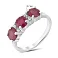 Серебряное кольцо с рубинами и фианитами (арт. 7501/2193500Р) – изображение 2