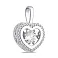 Срібна підвіска Серце з фіанітами (арт. 7503/39090р) – зображення 1