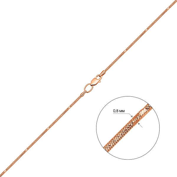 Цепочка золотая плетения Снейк (арт. 3020106) – изображение 3