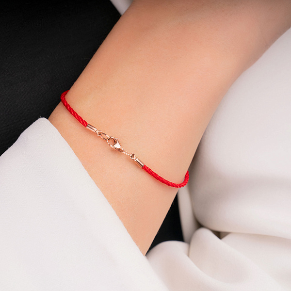 Браслет из шелковой нити с золотым замком (арт. 4106965101) – изображение 3