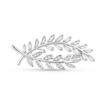Фото Серебряная брошь Веточки с фианитами (арт. 7505/237)