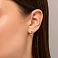 Золотые сережки Гвоздь с фианитами (арт. 1091914) – изображение 2