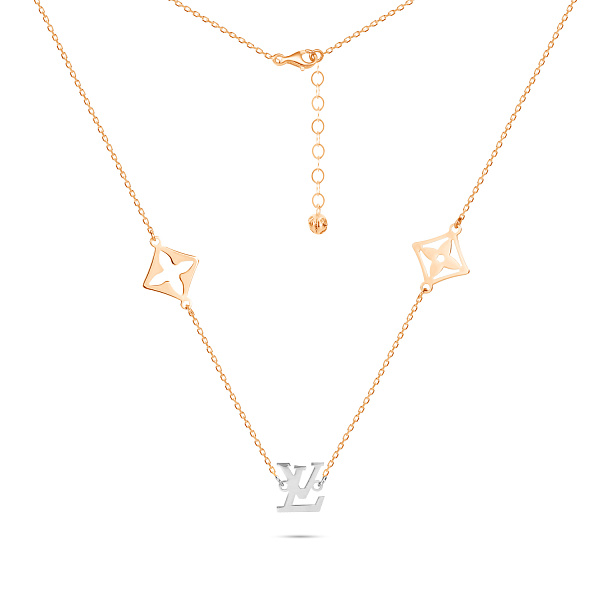 Колье из комбинированного золота (арт. 351360) – изображение 2