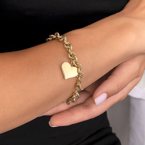 Браслет з жовтого золота з сердечком (арт. 3261020ж) – зображення 2