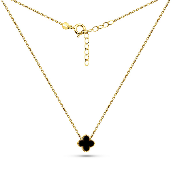 Кольє з жовтого золота з оніксом (арт. 352773/8жо) – зображення 2