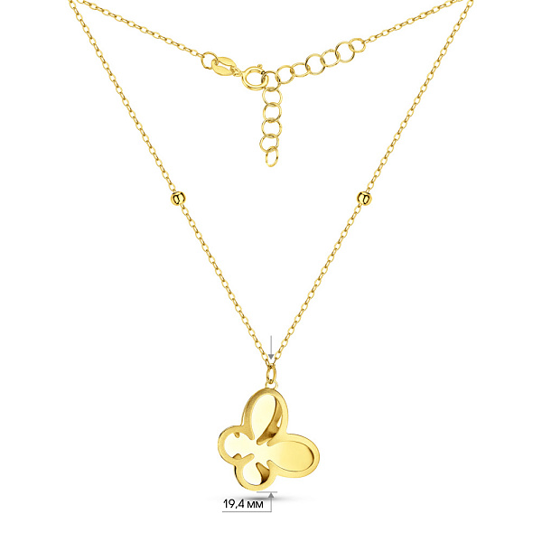 Золоте кольє Метелик (арт. 352792ж) – зображення 5