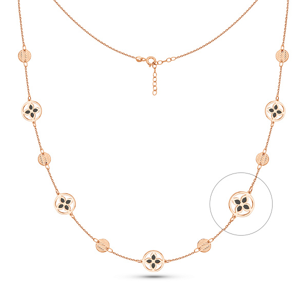 Золоте кольє з емаллю (арт. 352647еч) – зображення 1