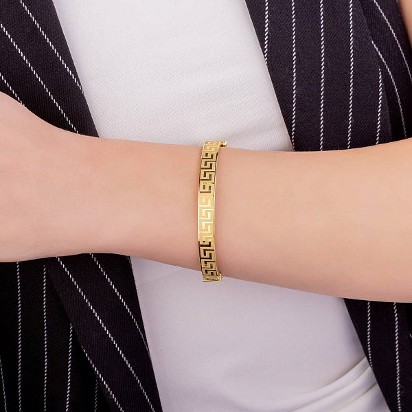 Жорсткий браслет Олімпія з жовтого золота (арт. 326692/7жм) – зображення 3