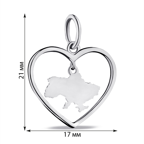 Серебряный патриотический кулон (арт. 7503/П2/3003) – изображение 2