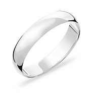 Обручка Європейка з білого золота (арт. 239037б)