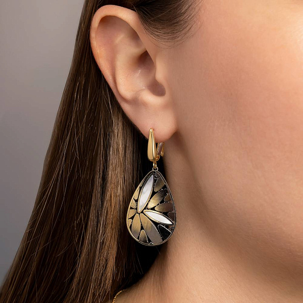 Золоті сережки Francelli з перламутром (арт. 1091787жчп) – зображення 2