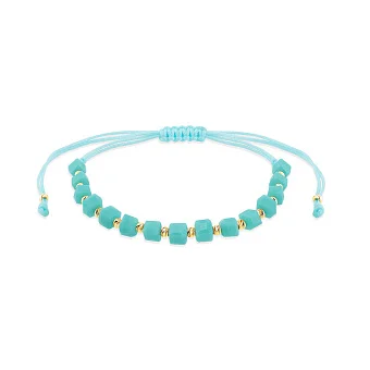 Браслет на нити с ониксом и золотыми вставками (арт. 325359жобрзуа)