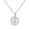 Серебряное колье с перламутром и фианитами (арт. 7507/1590п)