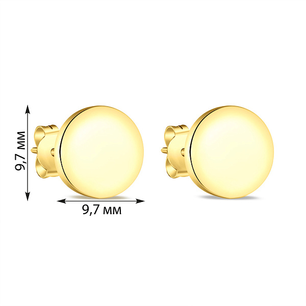 Срібні сережки-пусети без каменів (арт. 7518/6416ж) – зображення 2