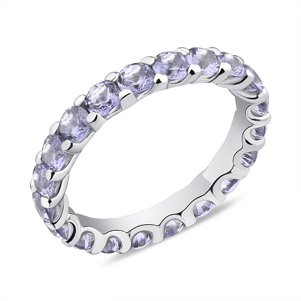 Серебряное кольцо с фиолетовыми альпинитами (арт. 7501/6000аф) – изображение 1