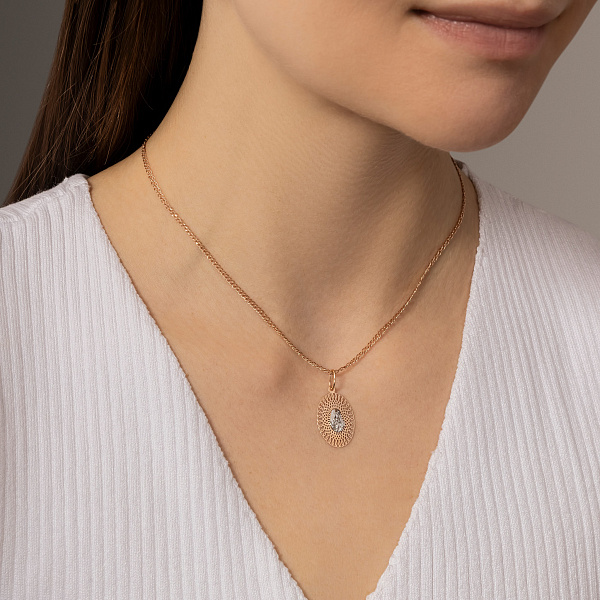 Ладанка из золота Божья Матерь с младенцем (арт. 440864кб) – изображение 2