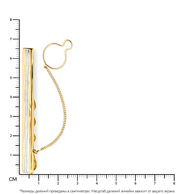 Зажим для галстука из желтого золота (арт. 200024жра)