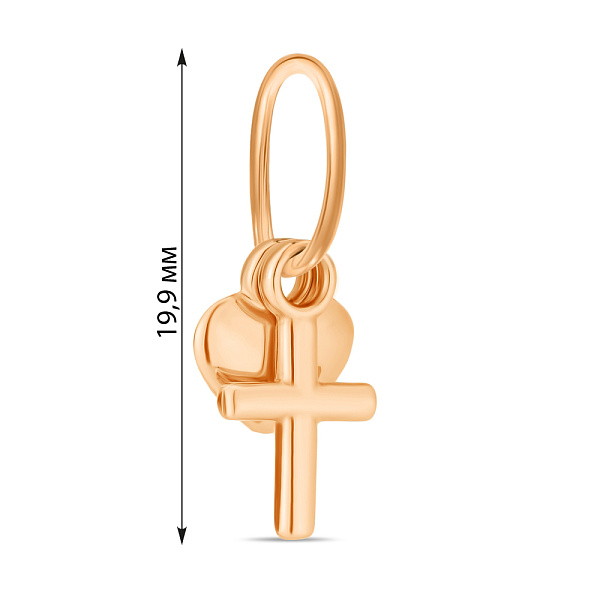 Золотой кулон «Вера. Любовь» (арт. 440214) – изображение 2