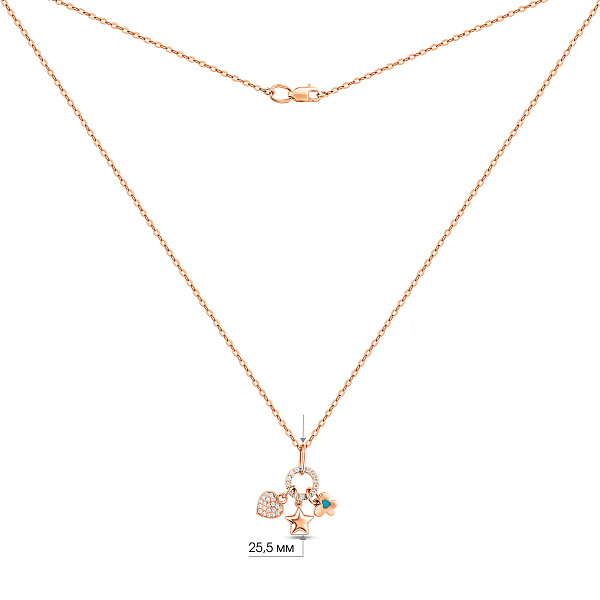 Золоте кольє з фіанітами (арт. 350852ес) – зображення 4