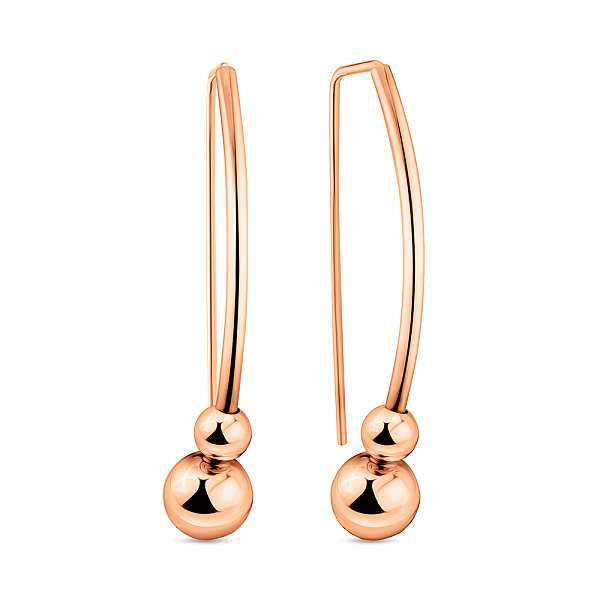 Серьги из красного золота (арт. 109171/2) – изображение 1