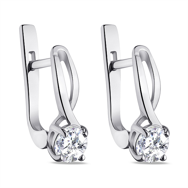 Серьги из серебра с фианитами (арт. 7502/390сп) – изображение 1