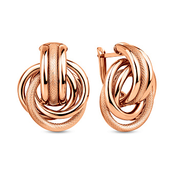 Золотые серьги без камней (арт. 1092145)