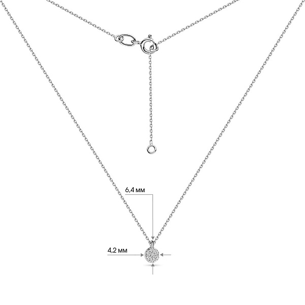 Кольє з білого золота з діамантами (арт. Ц011283010б) – зображення 5