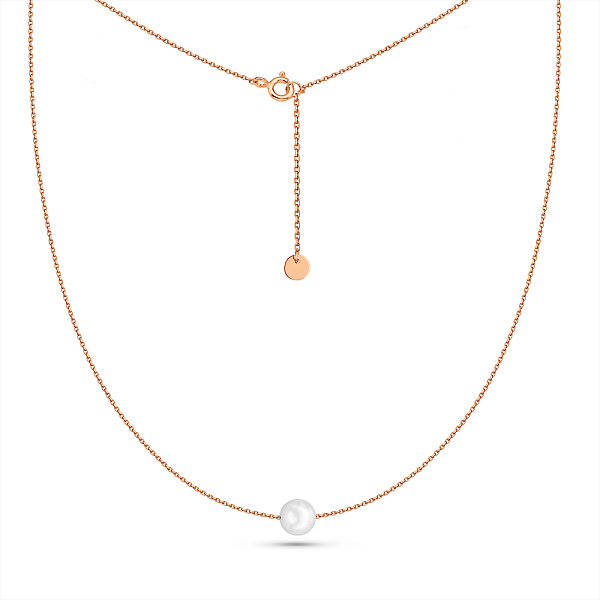 Колье из красного золота с жемчугом (арт. 360357/5) – изображение 2