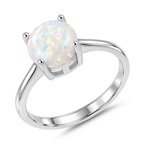 Срібна каблучка з опалом (арт. 7501/8794Поб) – зображення 1
