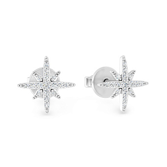 Серьги из белого золота с бриллиантами (арт. Т011215010б)