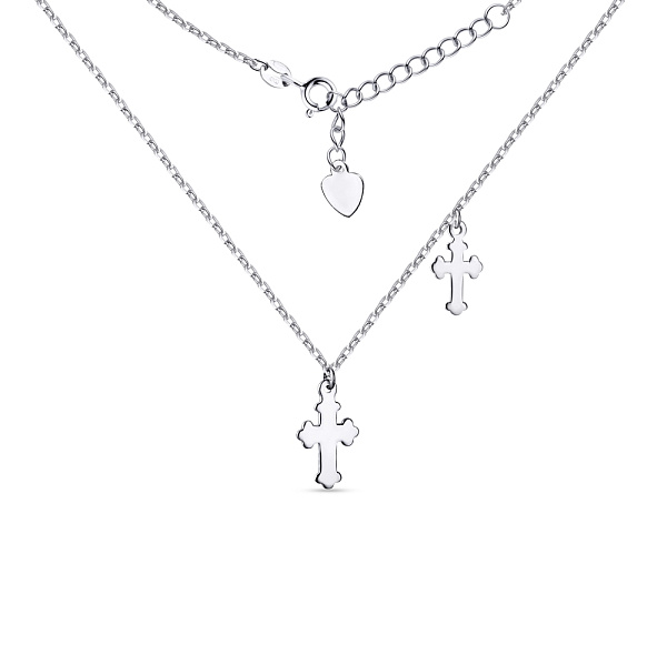 Серебряное колье «Крестик» (арт. 7507/783) – изображение 2