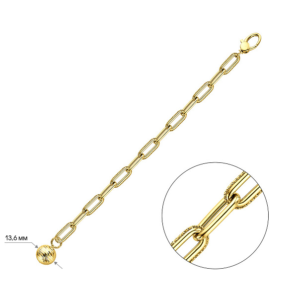 Браслет Francelli из желтого золота (арт. 326202ж) – изображение 3