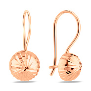 Детские золотые серьги с алмазной гранью (арт. 109488)