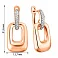 Сережки-підвіски з червоного золота з родіюванням і фіанітами (арт. 1092086) – зображення 5