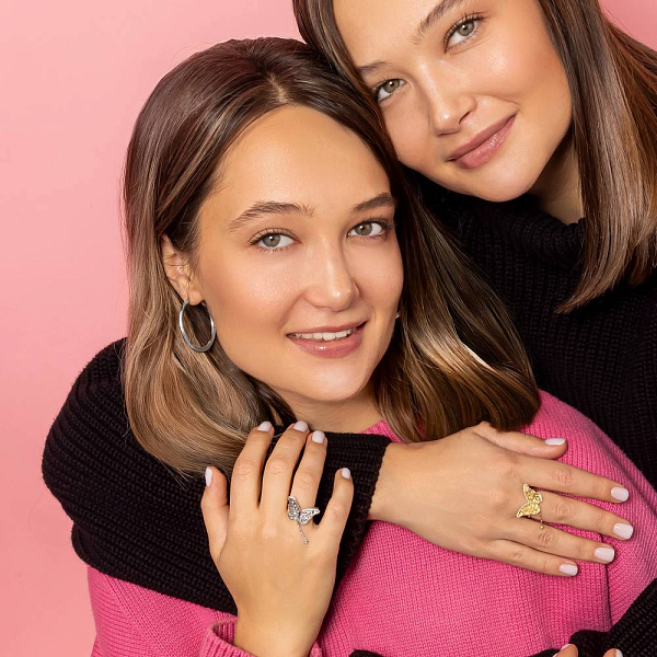 Каблучка Francelli з жовтого золота з підвіскою (арт. 140201ж) – зображення 5