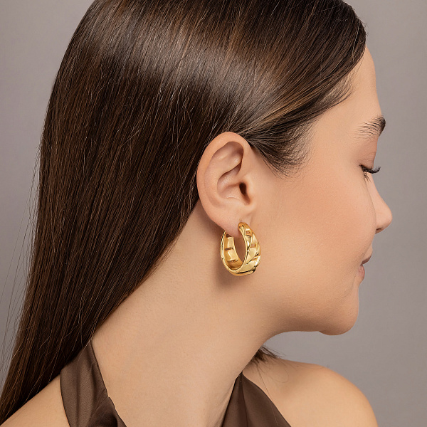 Серьги Francelli из желтого золота (арт. е108245/30ж) – изображение 3