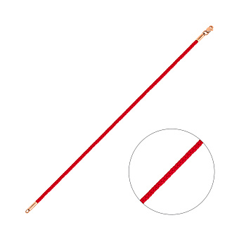 Браслет на червоній нитці з золотою застібкою (арт. 341271к)