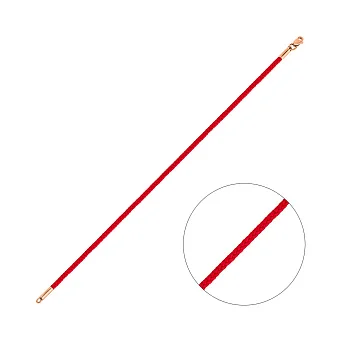 Браслет на червоній нитці з золотою застібкою (арт. 341271к)