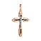 Золотой крестик с распятием и фианитами (арт. 501749еч) – изображение 1