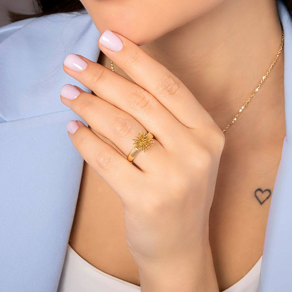 Каблучка Francelli з жовтого золота (арт. 155055ж) – зображення 2